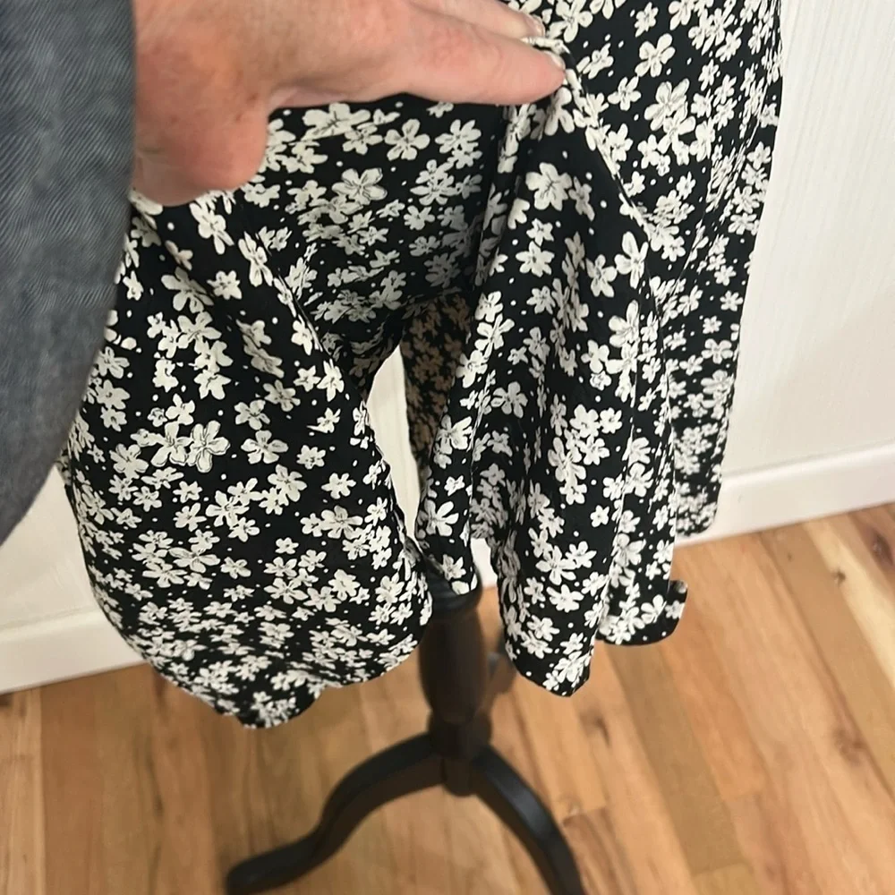 Vintage Style New York Floral Black and White Romper